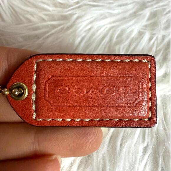 1.5" y2k COACH Vintage Fob Bag Charm Hang tag Hangtag - Picture 1 of 2
